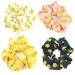 3 pieces/set-elastic hair ring pineapple pattern stretchy hair-bar-hinge-hinge-hinged band Scrunchies rings for girls (random colors)