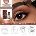 Eyebrow Stamp Stencil Kit - 3 in 1 Brow Shaping & Hairline Shadow Powder with 24 Reusable Stencils - Dark Brown | International Shipping - Buy Online on GoSupps.com