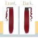 26 Inch Dark Red Wrap Around Ponytail Extension | Clip-in Synthetic Hairpiece - Buy Online on GoSupps.com