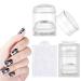 Niceneeded Nail Art Jelly Stamper with scraper set double layer of removable head polishing print template silicone stamp manicure stamp set DIY nail stamp seal
