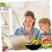 Alipis 1pc Ceramic Soup Bowl Salad Bowl Nesting Bowls White Decor Kitchen Gadget Kitchen Tool Ceramics Black 20X20CM - Buy Online on GoSupps.com