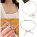 Oralgo's French Style Necklace with Looping Imitation Pearls & Fans - Elegant Jewelry for Women & Girls - Buy Online on GoSupps.com