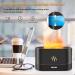 PLUWEL Flame Diffuser Humidifier 180ml - Auto Off Essential Oil Aroma with Fire Flame Effect - 2 Brightness Modes for Home Office Spa Gym (Black) - Buy Online on GoSupps.com