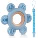 Vicloon Baby Teething Toys Sensory chew Toys for Baby BPA Free Silicone Teether Chew Toy Easy to Hold and Clean Up Rudder Teething Toy Silicone chewlery for Boys&Girls(Blue)