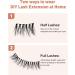 Onlyall Cluster Lashes DIY Eyelash Extensions - Natural Look 24 Lash Clusters Individual False Strip Lashes CSJ-140 (12MM) - Buy Online on GoSupps.com