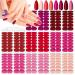 XEAOHESY 224 Pieces 16 Sheets Matte Color Nail Polish Strips with Nail File Self-Adhesive Nail Stickers Full Nail Wraps Gel Nail Strips Real Nail Polish Stickers for Women Nails Art(8 Styles) A--matte Solid Color