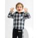 Boys Hoodie Plaid Sweatshirt & Pants Set | Toddler Kids Outfit 5-6 Years | Dark Blue Plaid Tracksuit School Playsuit - Buy Online on GoSupps.com