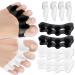 2 pairs separator and 2 pairs of valgus toe spreader toe spreader silicone toe separator for pedicure hallux valgus for overlapping toes universal size for women and men (3 colors)
