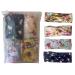 Dreshow 4-Piece Women's Elastic Flower Printed Headband Set - 1950s Vintage Cotton Knitted Twisted Soft Turban - Pink Green Blue Navy - International Shipping Available - Buy Online on GoSupps.com