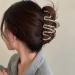Silver Geometric Wave Hair Claw for Women - Metal Hair Clip Barrette Hairpin Accessory - Buy Online on GoSupps.com