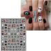 Halloween Nail Stickers 12 Sheets Self-Adhesive Nail Decal Pumpkin Ghosts Star Nail Art Decoration Design Supplies - Buy Online on GoSupps.com