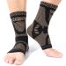 Copper Infused Compression Ankle Brace Ankle Support Sleeve for Men & Women for Foot Pain Relief Plantar Fasciitis Sprained Ankle Achilles Tendonitis Recovery Ankle Support and Protection (M)