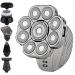 Buy 6-in-1 Electric Head Shaver for Bald Men - 9 Blades Beard & Nose Trimmer Rechargeable Razor - Buy Online on GoSupps.com