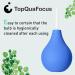 TopQuaFocus 225ML Silicone Irrigator for Constipation & Vaginal Shower - 4 Free Nozzles (Blue) | International Shipping Available - Buy Online on GoSupps.com
