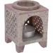 Shop Guru Indian Fragrance Lamp - Essential Oil Diffuser & Tealight Holder for Aromatherapy | Bacon Stone Cube Orient (8x6x6 cm) | Premium Fragrance & Oil Lamps - Buy Online on GoSupps.com