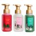 Bath & Body Works Holiday Trio Gentle Foaming Hand Soap Set of 3 - Winter Candy Apple Vanilla Bean Noel and Champagne Toast. (Bottle Design May Vary)