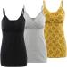 Manci Nursing Tank Cami Maternity Pajama Top for Breastfeeding XL - Black/Gray/Yellow - Buy Online on GoSupps.com