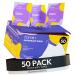 FOMIN Travel Deodorant Wipes - 50 Count - Calming Lavender and Chamomile - pH Balanced Hypoallergenic Mini Deodorant Wipes For Women and Men - Plastic-Free Individually Wrapped Underarm & Body Wipes Calm - Lavender Chamomile