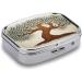 Pill Box Tree Printed - 2 Compartment Medicine Organizer Decorative Metal Portable Pill Case for Pocket & Purse - Buy Online on GoSupps.com