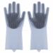 Cleaning Gloves Kitchen Cleaning Tools Household Silicone Gloves Dishwashing Brushes Dishwashing Gloves Dishwashing Gloves Gray