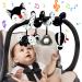Funsland stroller toys children's bed spiral toys with music autositz fuchs activity spiral plush bed hanging for babies 0-6 months (Schwarzfuchs)
