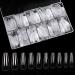 Sularpek nail tips 500 pieces clear wrong nails tips fake nails transparent for acrylic nails 10 sizes clear artificial toenails to stick on for women women nail art DIY