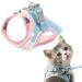 Geeric cat dishes cat dishes breakout cats with a leash adjustable dishes for small cats escape proof cat harness set with reflective stripes S pink blue