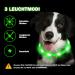 Nepfaivy Luminous Waterproof Dog Collar - USB Charging Adjustable Length LED Safety Light for Dogs - Green Silicone with 3 Lighting Modes - Buy Online on GoSupps.com
