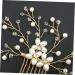 Housoutil Women Hairpin Bridal Wedding Headpiece Wedding Tiara Pearl Hair Comb Pearl Headpiece Wedding Hair Comb Crystal Hair Accessories Bride - Buy Online on GoSupps.com