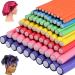 70 Pack 9.4 Inch Flex-rods Hair Rollers+Silk Sleep Bonnet Cap, Twist-flex Foam Hair Roller Curling Rods-Hair Curlers Rollers for Short, Medium, Long thick Hair(7 Size Random Color) Colorful