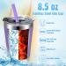 Yahenda 12 Set Kids Cups with Straws and Lids - Stainless Steel Sippy Cup | Vacuum Insulated Water Bottle | Spill Proof Hot Drink Tumbler - 8.5 oz Bright Color - Buy Online on GoSupps.com