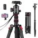Tripod for Camera, Victiv 81 inch Professional Camera Tripod Monopod, Aluminium DSLR Tripod Heavy Duty for Travel with 360 Degree Ball Head and Phone Mount, Compatible with Canon Nikon Sony Black