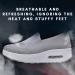 2023 New Women's Orthopedic Sneakers - Black Air Cushion Slip-On Shoes with Arch Support and Comfort, Size 8.5-9 - Buy Online on GoSupps.com