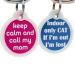 GoTags Funny Dog and Cat Tags Personalized with 4 Lines of Custom Engraved Text, Dog and Cat Collar ID Tags Come with Glow in The Dark Silencer to Protect Tag and Engraving Indoor Cat Only