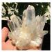 Crystal Rough Natural Crystal Rough 200g-350g Rare Beautiful White Flame Aura Quartz Crystal Cluster Specimen Home Decoration