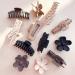 12 Pack Large Hair Claw Clips - Strong Hold Rectangle Flower Claw Clips for Women - Matte Finish Banana Clips - 3 Styles, Neutral Colors (Black, Coffee, Khaki, Beige) - Buy Online on GoSupps.com