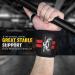 BEAST RAGE Weight Lifting Wrist Wraps - Red/Black Fitness Training Straps with Thumb Loop Support - Buy Online on GoSupps.com