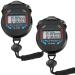 Digital Stopwatch Timers Sports Stopwatch Water Resistant Stopwatch Hand Held LCD Chronograph with Date, Time and Alarm Function for Sports Fitness Trainers and Referees Use 2
