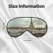 Eiffel Tower Bike Print Eye Mask - Unisex Soft Light-Blocking Sleeping Mask for Travel & Relaxation - Buy Online on GoSupps.com