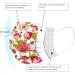 Shop SDFRK 50-Piece Adult Floral Face Masks - Colorful 3-Layer Breathable Cloth Masks - 3D Rose Print Nose Protection for International Shipping - Buy Online on GoSupps.com