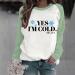 oelaio Women's Casual Crewneck Sweatshirt Loose Long Sleeve YES I M Still Freezing ME 24:7 Sweatshirts Baggy Hide Belly Army Green - Buy Online on GoSupps.com