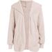 Shop Hanxiulin Oversized Plush Hoodie Jacket - Women s Winter Fleece Coat in Pink | Stylish & Cozy Quilted Warmth - Buy Online on GoSupps.com