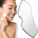 OIIKI Gua Sha Tool for Face Stainless Steel Smooth Metal Gua Sha Facial Tool Face Scraper for Chin Neck Eye Lymphatic for Skin Tighting and Lifting