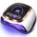 Gel UV LED Nail Lamp, UV LED Nail Dryer for Gel Polish with 4 Timer Settings, Auto Sensor and LCD Touch Screen, Professional Gel Polish Light Curing Lamp for Salon and Home Use White