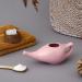 HEALTHANDWEALTH Premium Ceramic Neti Pot with 10 Sachets, Dishwasher Safe - 225ml Capacity, Peach Color - Buy Online on GoSupps.com