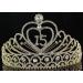 Quinceanera Sweet 15 Princess Tiara Crown T1756g - Austrian Rhinestone Crystal, Gold - Buy Online on GoSupps.com