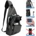 AMJ Sling Bag with USB Cable | Shoulder Backpack for Hiking, Camping | Medium Space Grey Crossbody Daypack - Buy Online on GoSupps.com