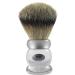 Hans Baier Exclusive Shaving Brush Acrylic Clear - Size 5 Silver Stripes
