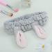4 Pack Cute Bunny Ears Elastic Headbands for Women - Coral Fleece Makeup and Face Washing Head Wraps - Buy Online on GoSupps.com