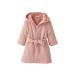 Vertbaudet ko-Tex bathrobe for babies made of organic cotton gauze 80 pink